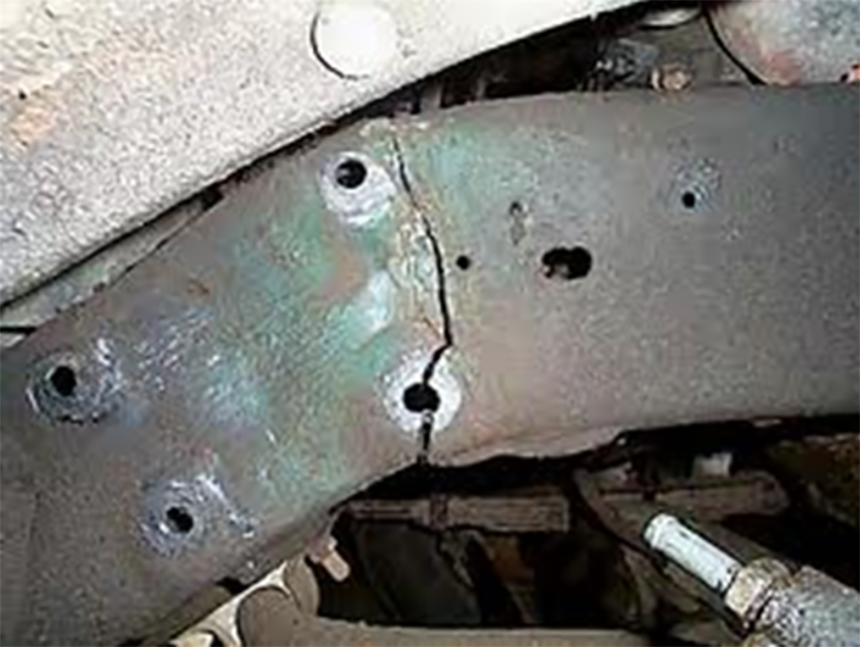 cracked truck frame